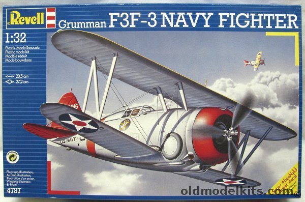 Revell 1/32 Navy Grumman F3F-3 - (F3F3) VF-5 USS Yorktown 1938 / US Marines VMF-2 - (ex Monogram), 4787 plastic model kit